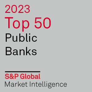 S&P Global Top Performing Public Bank Badge