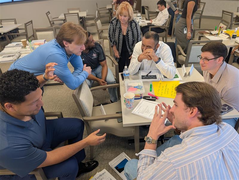 Stellar Bank ODP associates collaborating during a sales workshop
